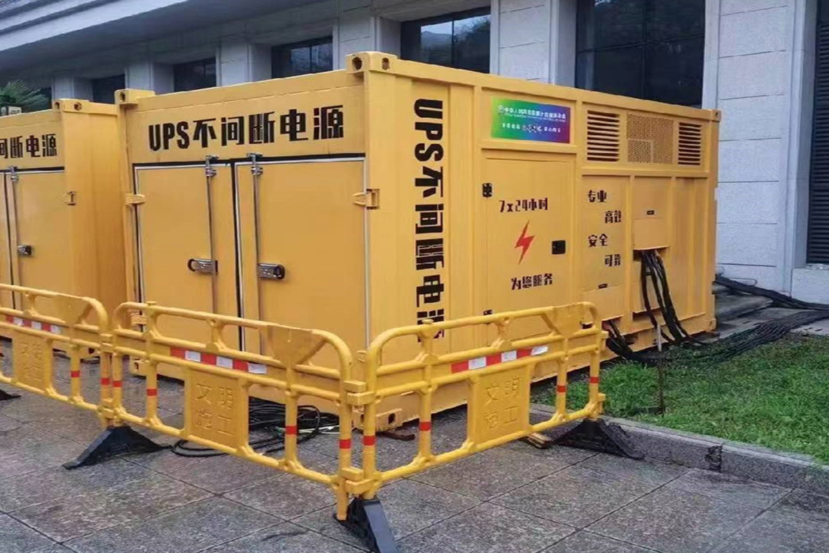 山南发电机租赁施工现场